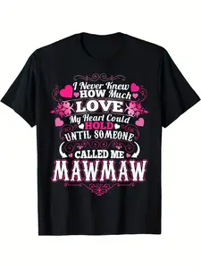 My Mother Loves Being Called a Mawmaw T Shirt GiftHot Selling Items Gift Fashionable Unisex Vintage Soft Breathable Casual - Crew Neck Regular Fit - Machine Washable Comfortable Cotton Crew Neck Short Sleeve Graphic Print T-Shirt
