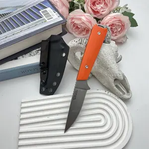 High-Hardness Fixed-Blade Camping Knife with Sheath, 8Cr13Mov Blade, G10 Handle—Portable Tool for Daily Carry, Fishing, Hiking, and Survival Gear; Collectible Gift