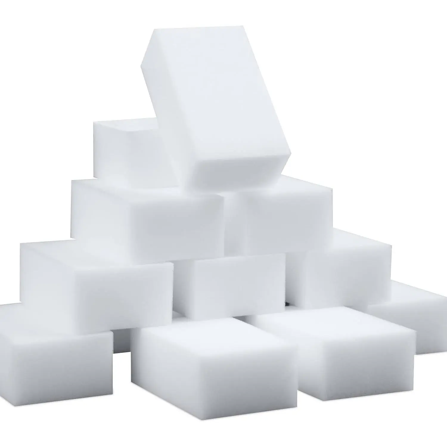 100 Pack Magic Sponge Eraser Extra Thick and Long Lasting Cleaning Sponges in Bulk - Multi Surface Power Scrubber Foam Pads Bathtub  Floor Baseboard Bathroom Wall Cleaner