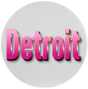 Detroit Pink 2pc Ceramic Coasters