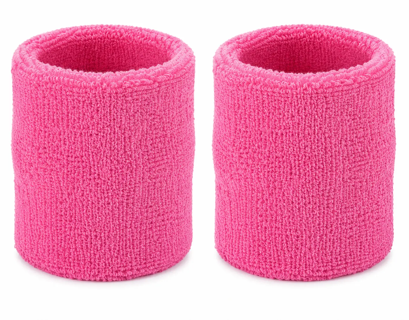 4-Inch Cotton Wrist Sweatbands, 2-Pack Absorbent Breathable Sports Wristbands for Gym, Basketball, Tennis, Running, Football & Cosplay