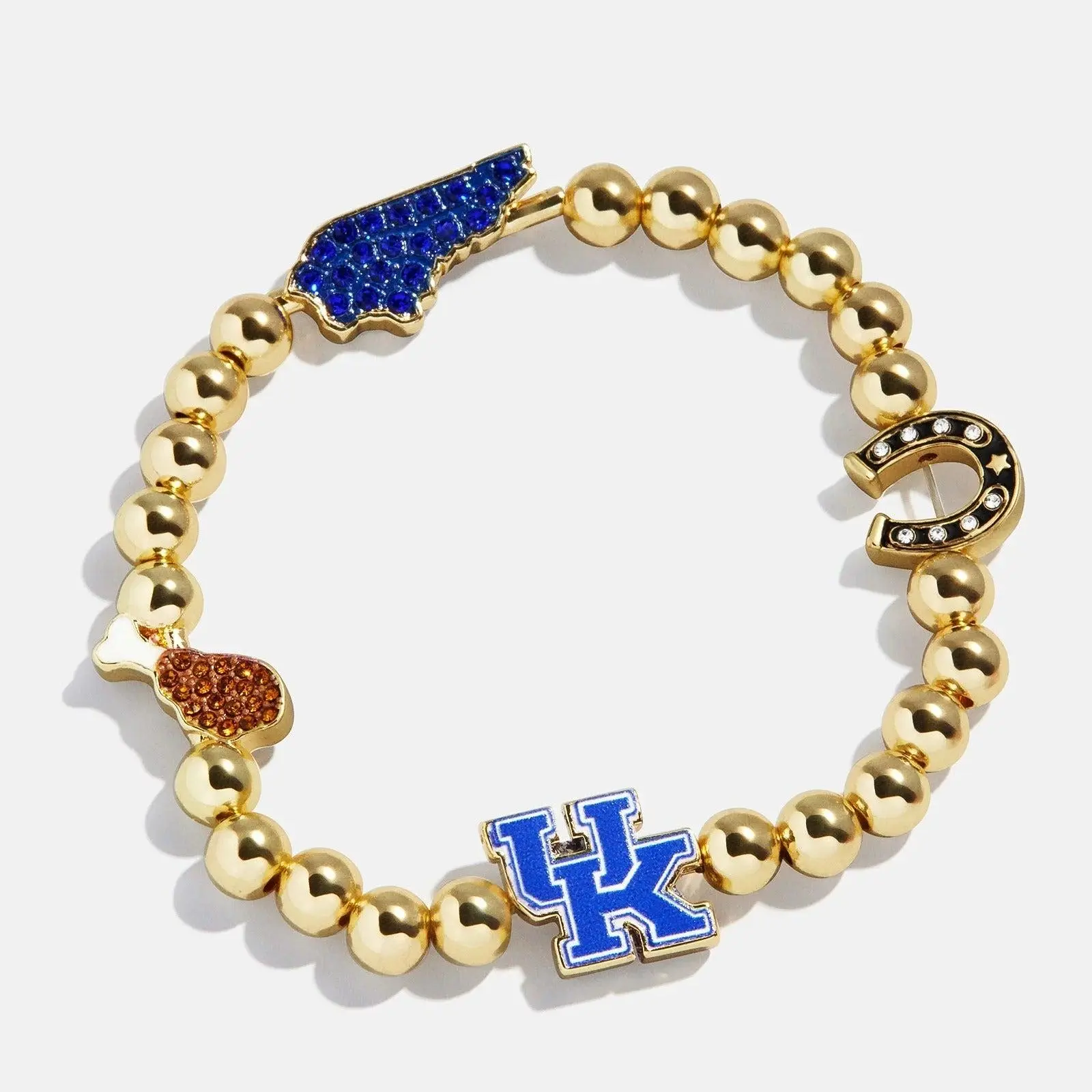 University of Kentucky Sport-Themed Beaded Bracelet Stack, Unisex Casual Wear Costume Jewelry Bracelet