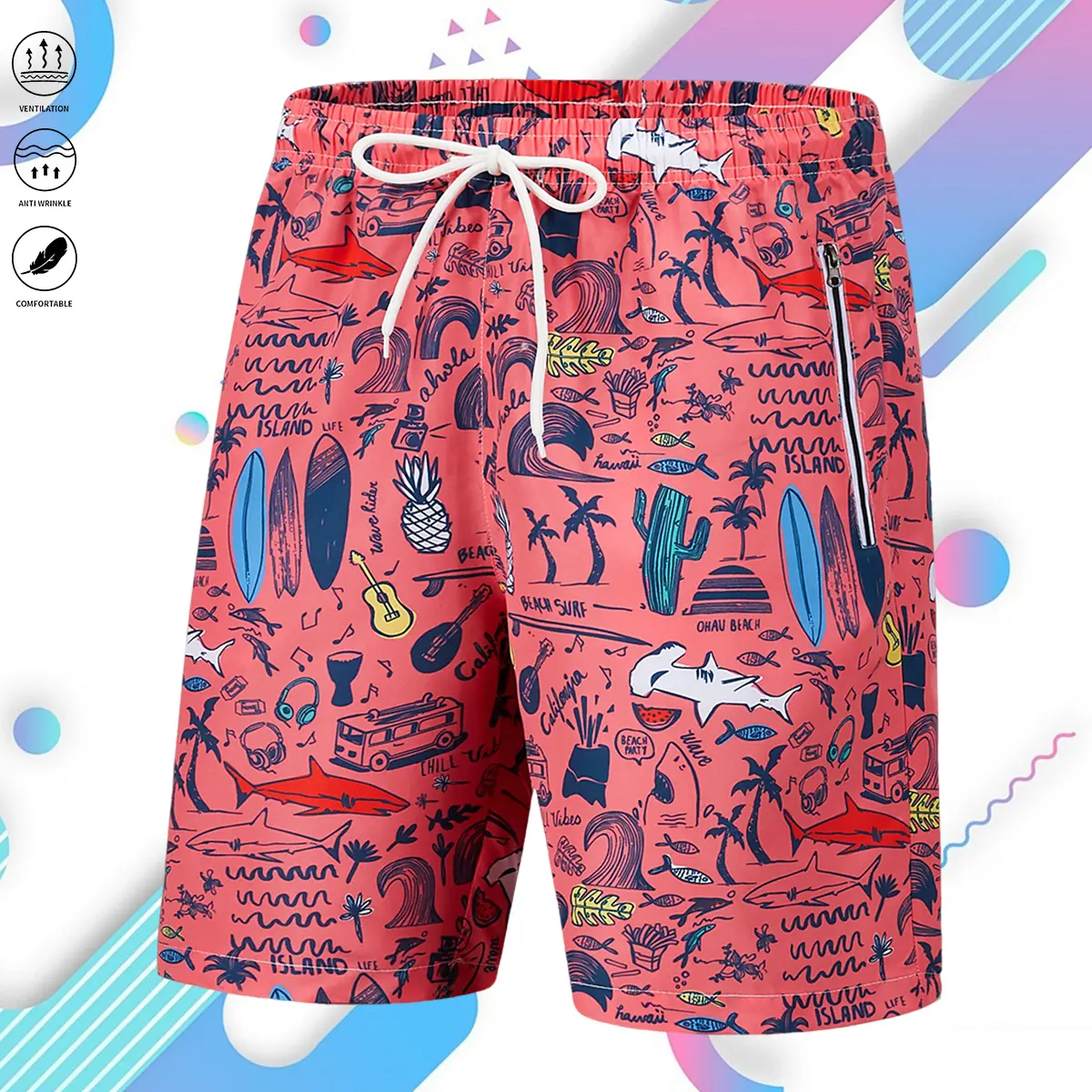 Men's Casual Shorts - Breathable Hot Weather Menswear, Home & Beach Use, Multiple Styles Summer Apparel