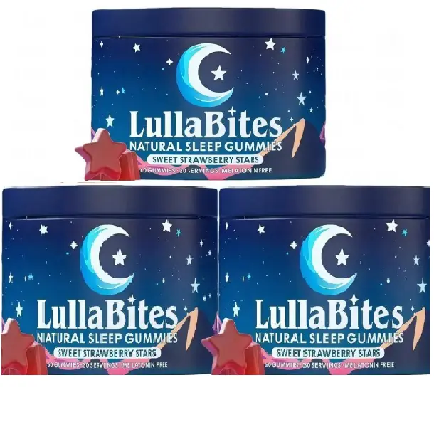1-3 PACK Natural Sleep Gummies - Strawberry Flavor, Melatonin-Free Relaxation Support for Better Sleep