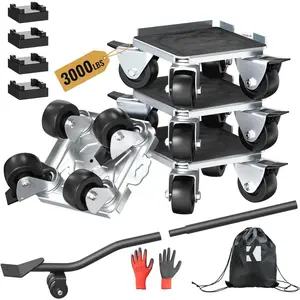 Furniture Moving  with Reinforced Steel Panel Heavy Duty,360?Swivel & Top  Furniture Movers with Wheels,Furniture Lifter Set of 4 up to 3000 LBS for Appliances,Sofa,Fridge,Washing Machine