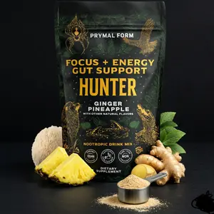 Prymal Form HUNTER – Daily Plant Based Supplement Drink Mix | Ginger Pineapple