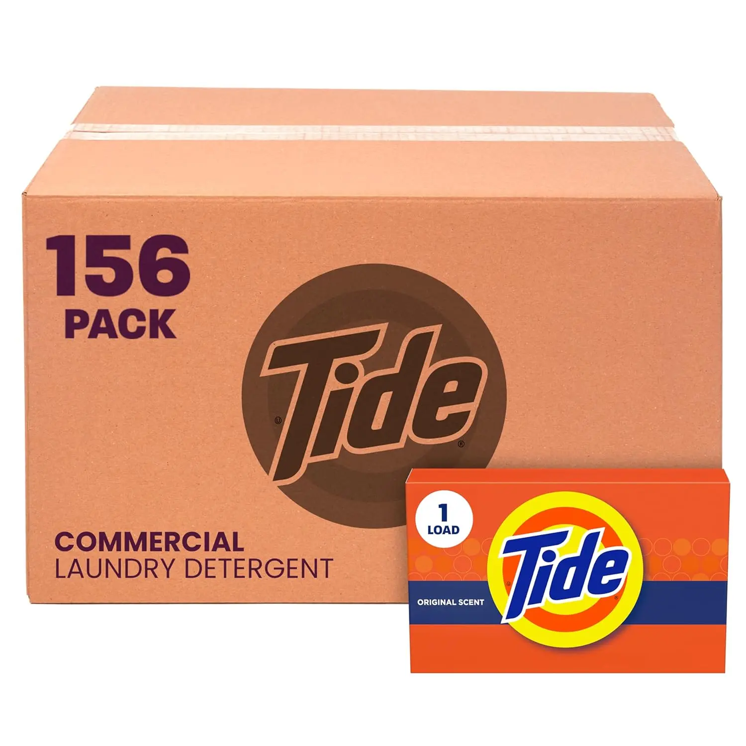 P&G Professional Tide Powder Laundry Detergent Original Scent 1.4 oz Single Use Case of 156 Commercial Detergent