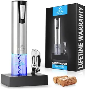 Zulay Electric Wine Opener With Charging Base and Foil Cutter