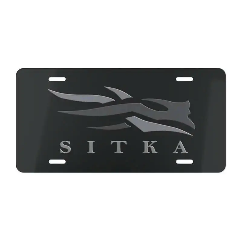 Sitka Vanity License Plate, Automotive Car Exterior Accessory for Vehicle Identification Display