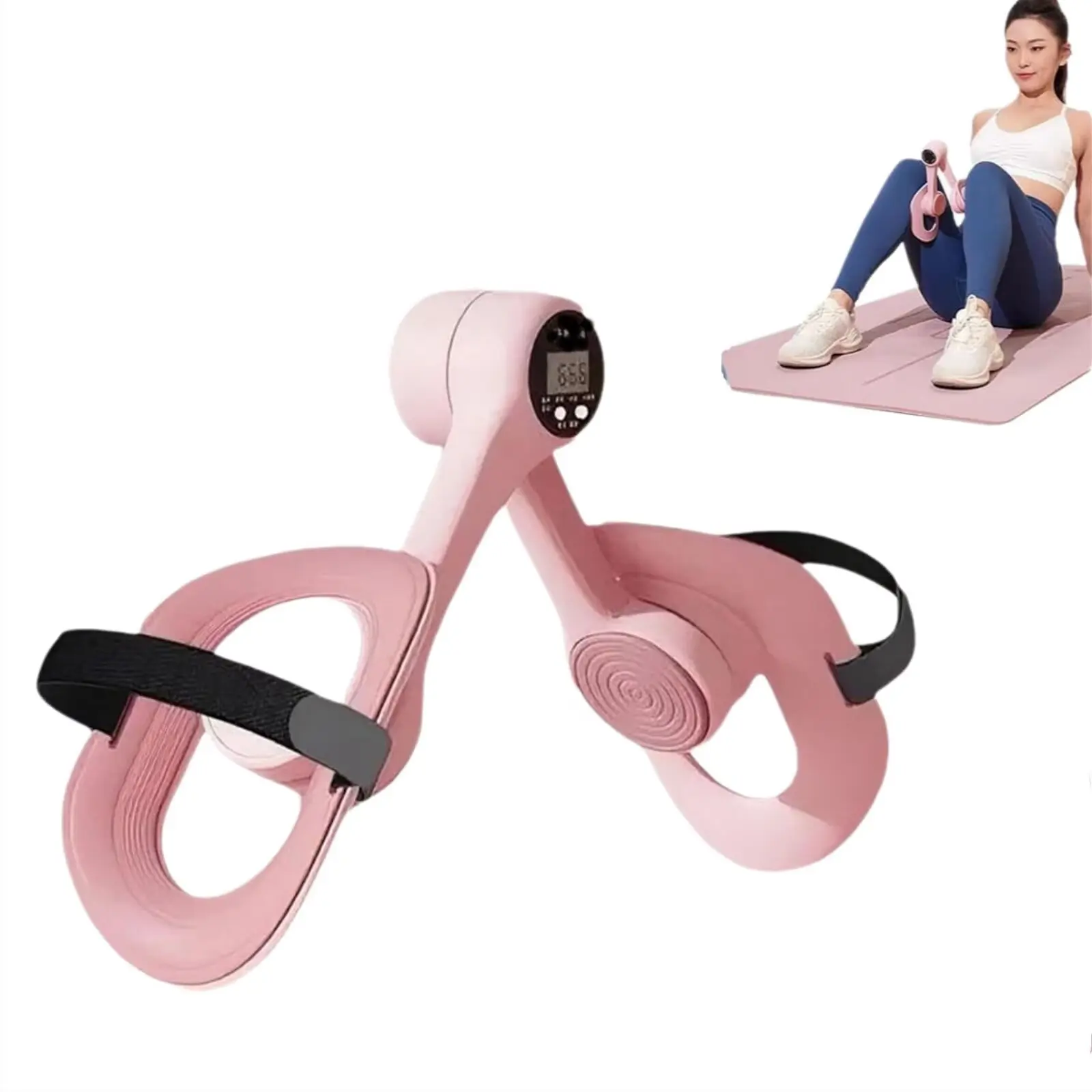 Thigh Exercise Equipment, Thigh Exerciser, Pelvic Floor Exercise Devices, 360 Degree Rotation Automatic Counting Thigh Exercise Workout Equipment for Home, Travel