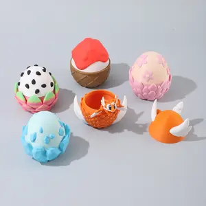3D printed movable joint stress-relief dragon, simulated dragon fruit dragon, desktop mini dragon ornament, creative home decoration, office companion. craft home decor unique party gift creative animal