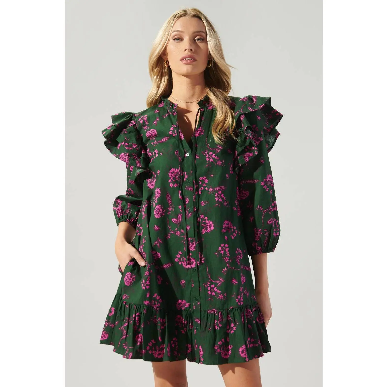 Close to You Sammy Ruffle Drop Waist Dress