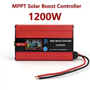 1200W MPPT Solar Boost Controller, Max Solar Panel Input  1200W, Max Output Current 15A. Compatible With Lead-acid Batteries, Gel Batteries And Lithium Batteries. For Charging Golf Cart Batteries, Electric Bicycles, Electric Scooters