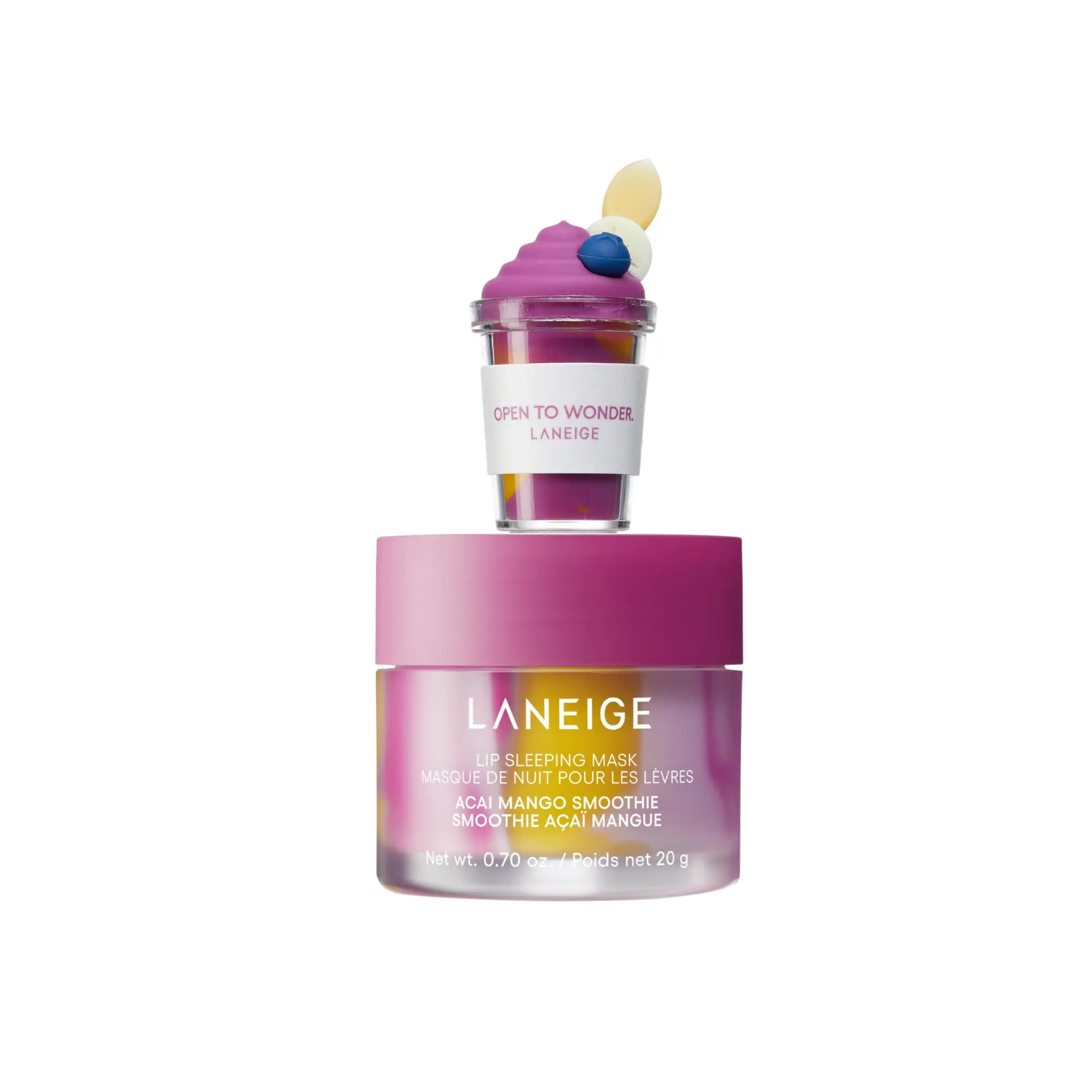Laneige Lip Sleeping Mask Acai Mango + Smoothie Topper Duo
