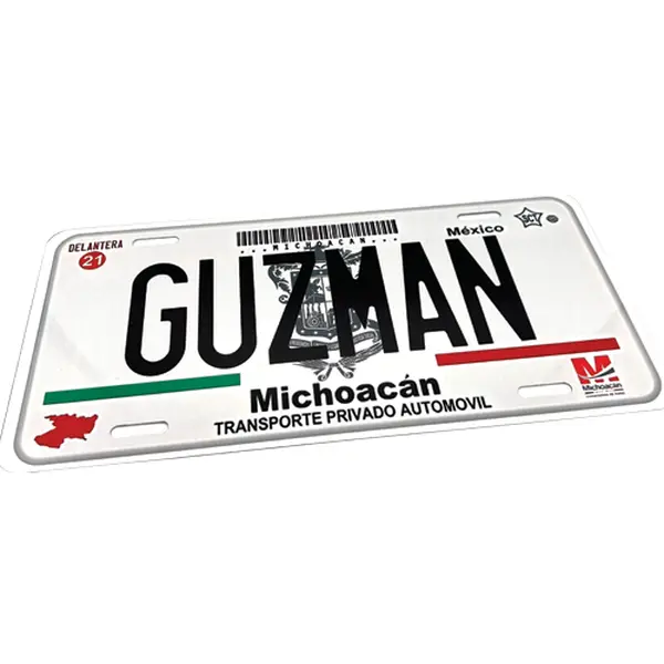 Customizable Aluminum MICHOACAN V1 Car Plate with High-Quality Durable Material