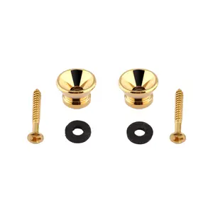 Guitar Strap Lock Buttons End Pins Pegsfor Guitar Bass Ukulele Mandolin 2pcs