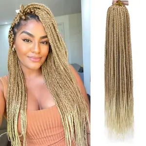 Senegalese Twist Hair Hand-Twisted Three-Strand Braided Crochet Wig Extension