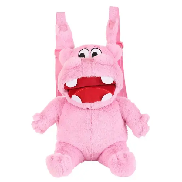 Hungry Hungry Hippos Pink Plush Backpack, Backpacks For School, Figure
