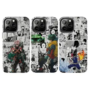 My Hero Academia Anime Case for iPhone 17-7 Pro Max Plus & Samsung Galaxy S25-S21 Ultra Plus - Deku Bakugo Todoroki Manga Collage Aesthetic Phone Cover unisex