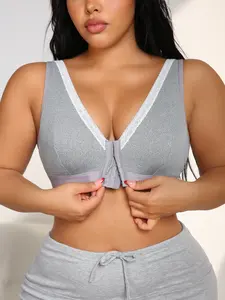 MImilemon minimizer Plus Size  Front Closure Wireless Sports Push-Up Bra , Seamless & Side Support for Daily Wear, Spring-Summer ComfoMrt Breathable Everyday Breathable Everyday Womenswear Bridal Rider Basic Minimalist ModestSkip intense workouts