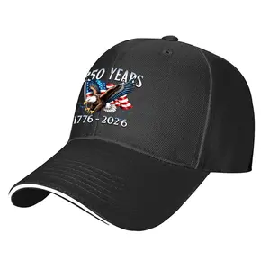American 250th 1776-2026 Flag & Eagle Baseball Cap