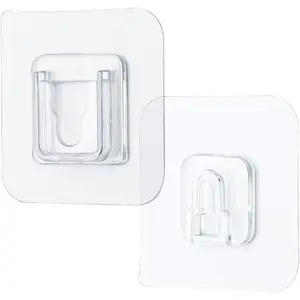 5/10/15 pairs Wall Hooks Hanger Double Sided Adhesive Suction Cup Sucker Kitchen Bathroom Wall Storage Holder Organizer