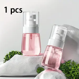 1Pc Portable Fine Mist Spray Bottles - 2.03oz/1.01oz Travel Size, Hypoallergenic Clear Perfume & Lotion Dispenser with Pump, Facial Tools