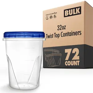 Twist Top Containers - 32oz (72 Pack)