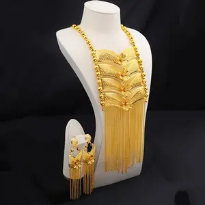 Elegant Four-Layer Beaded Necklace and Earrings Set, Perfect for Weddings or Dates, Mother's Day Gift, Stylish Jewelry Collection