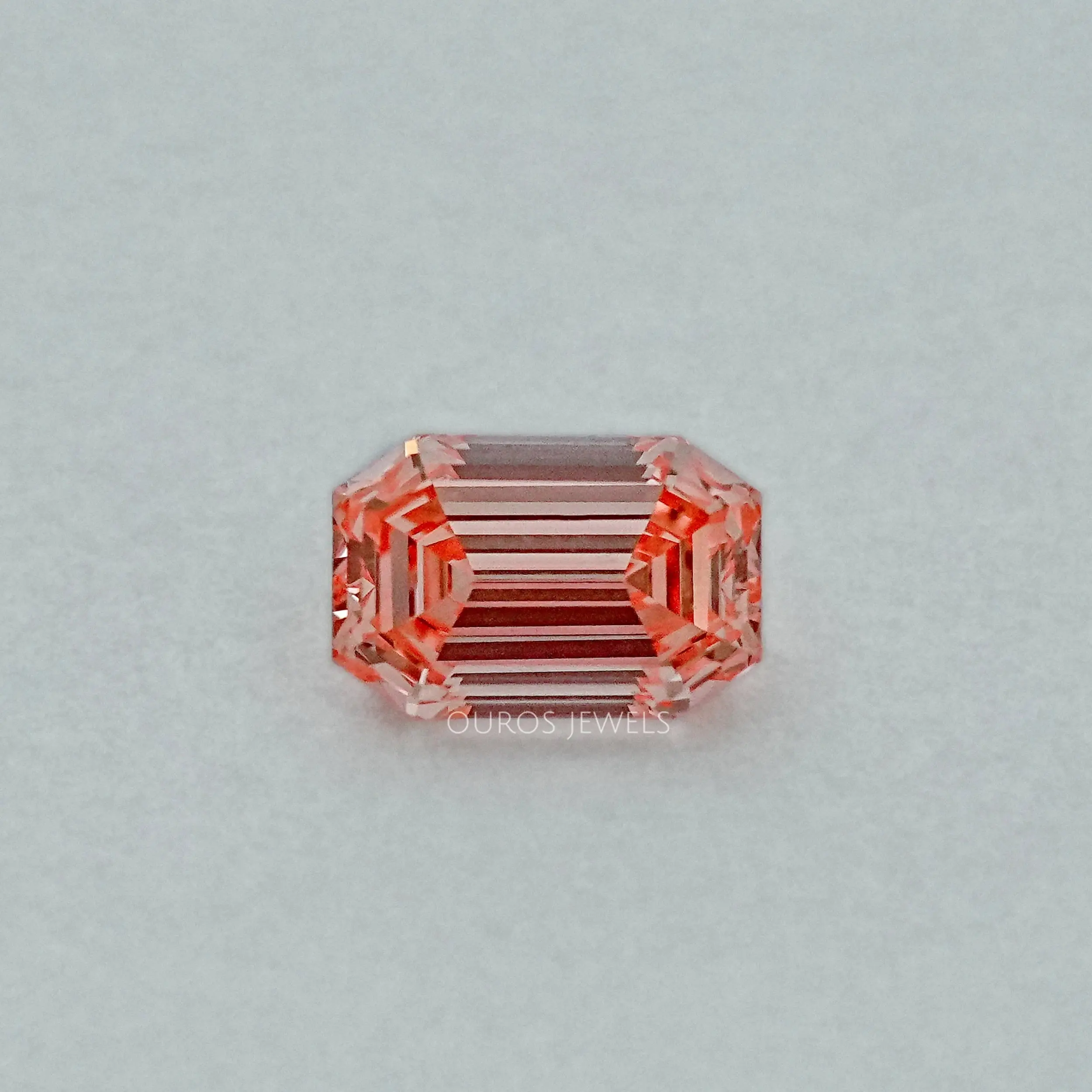 Light Pink Old Mine Emerald Lab Grown Diamond