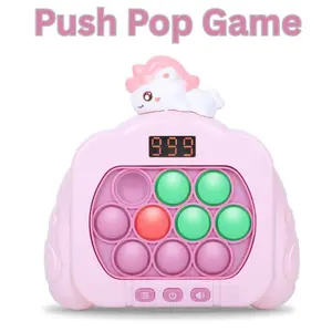 LED Quick Push Pop Fidget Game – 12 Modes Light-Up Handheld Speed Bubble Toy, Stress Relieving Sensory Game, Gift for Kids Ages 6-12