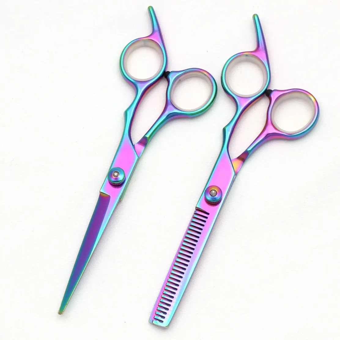Hair Scissors Japan Stainless Professional Hairdressing Scissors Rainbow Barber Shop Hair Tools Gold Hair Cutting Scissors Black Thinning Shears Haircut Set Hair Styling Kit Haircut Kits Trimming Set