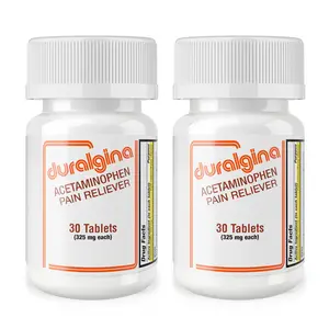 DURALGINA Over-the-Counter Acetaminophen Tablets, Pain-Reducing OTC Medication, Fast-Acting Tablet Pain Relief, Gentle on Stomach, Fever Reducer, for Headache, Muscle Aches, Safe for Adults & Teens 12+, 30-Count 2-Pack, Over-The-Counter Aceaminophen