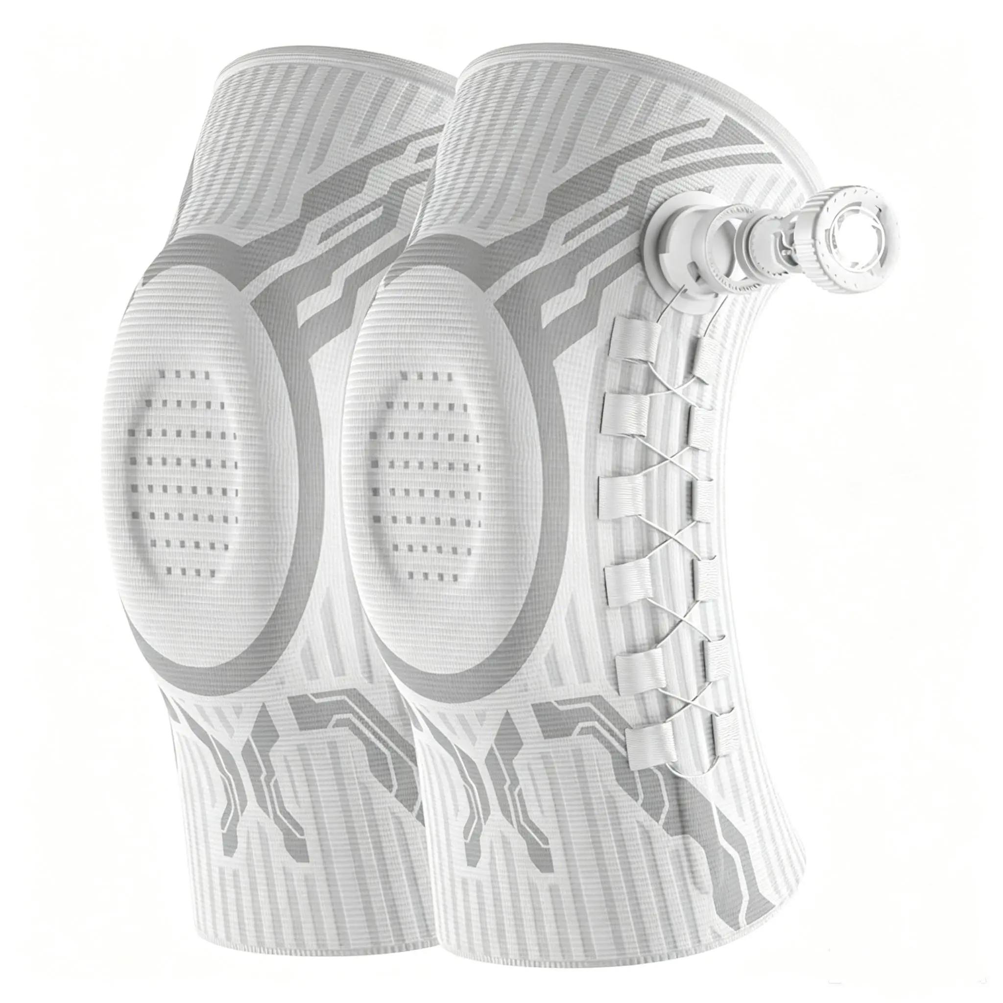 Adjustable High-Support Knee Brace for Men with Compression Dial, Breathable Material for a Custom Fit with Patella Gel Pad for Hiking and Running, Father's Day, Customized Gifts, Running Aid, Hiking Running, Outdoor Sports, Patella Pad, Anti-Injury Prote