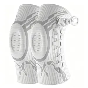 Professional Adjustable Dial Knee Brace for Men & Women with Patella Gel Pad, Dual Side Stabilizers & Compression Support, Knee Sleeve for Running, Sports, Workout, ACL, Meniscus Tear, Arthritis Pain Relief & Recovery Father's Day Gift