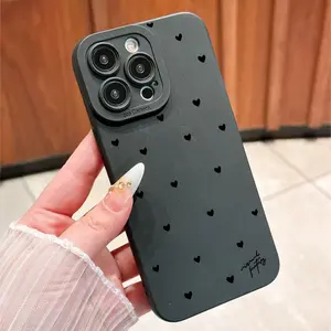 Heart Pattern Phone Case, Valentine's Day Gift, Anti-Drop Wear-Resistant Fashionable Durable Cover, Fits Multiple iPhone Models