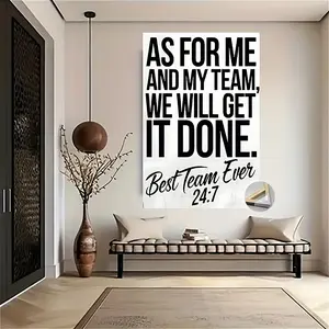 Teamwork Motivational Wall Art - Wrapped Canvas Framed Inspirational Quote Painting "Together We Can Do More" for Office & Decor - Easy Install Team Collaboration Sign - 2D Flat Suitable for Room Decor, 2D Flat, Perfect for Room Decor