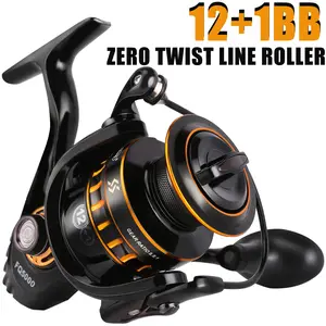 Sougayilang 12+1BB Spinning Fishing ReelHigh Speed Gear Ratio Aluminum Spool LightWeight Ultra Smooth Reel with Free Spool, for Outdoor fishing
