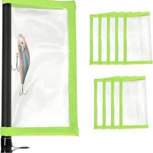 4 PCS Fishing Lure Wrap Durable PVC Lure Covers Fishing Hook Covers Bait Storage Easily See Lures Keep Fishing Safe