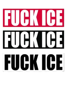 F ICE Bumper Sticker / Car Magnet , Waterproof Vinyl Decal or Magnet
