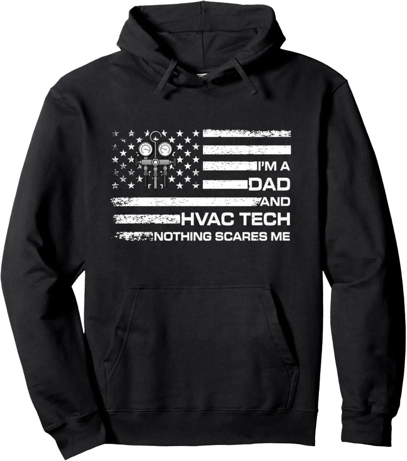 Funny HVAC Tech American Flag Saying For HVAC Dad Men Pullover Hoodie - Terrancecar Shop 76B0D7Z2FKDY