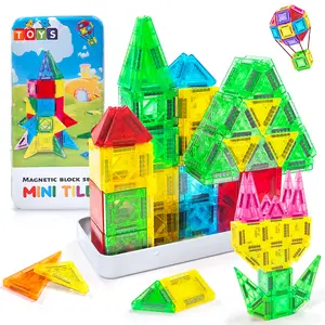 Magnetic Set, Mini Size Diamond Shaped Toys, Magnetic Tiles Set, Magnetic Construction Set, Magnetic Building Blocks, Creative Magnetic Blocks, Suitable for STEM Toys, for Children's Educational Puzzles, Random Color, As Birthday Gifts for Children