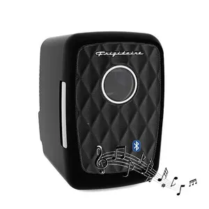 Frigidaire 6 Can/4 Liter Mini Personal Fridge Cooler, With Bluetooth Speaker, Black
