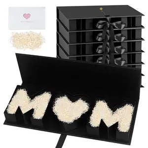 Heart Shaped Box for Mother & Grandmother, Empty Flower Gift Box, Mother's Day Cardboard Gift Carton, Fillable with Flowers, Strawberries, Chocolate, Elegant Gift Box