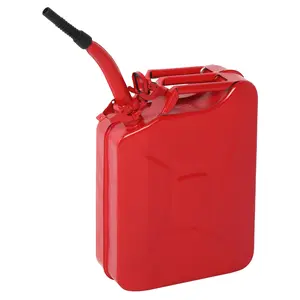 20L US Standard Cold-rolled Plate Petrol Diesel Can Gasoline Bucket with Oil Pipe Red Durable 3 Handles Portable Leakproof Anti-corrosion Automotive Repair Kit Automotive Repair Tools Car Car Car