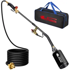Portable Propane Torch Burner with Storage Bag, High Output BTU Blow Torch with 10FT Hose, Flame Weeder with Igniter for Garden Roofing Springtok Outdoor fathersdaygiftideas