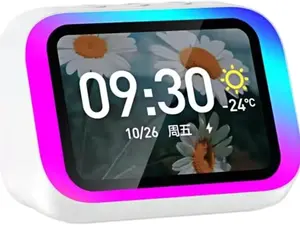 HD Touchscreen Wireless Smart Audio Speaker, Bluetooth 5.4 Connection, AI Voice Assistant, Hi-Fi Stereo and Electronic Photo Album Display, White