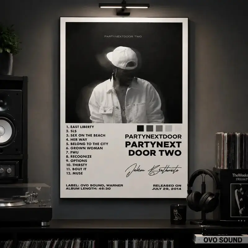 partynextdoor PARTYNEXTDOOR TWO poster album artwork poster music themed poster album themed poster hip hop poster canvas wall art print music lover room decor gift album cover unframed print music gift