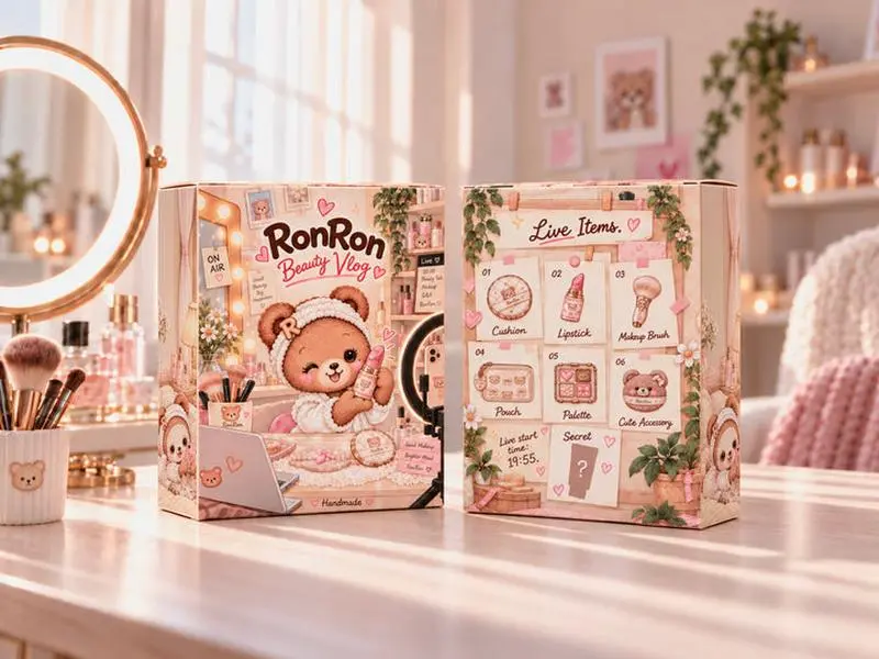RonRon Beauty Vlog Silicone Squishy Blind Box, 1 Random Slow Rising Makeup Inspired Design