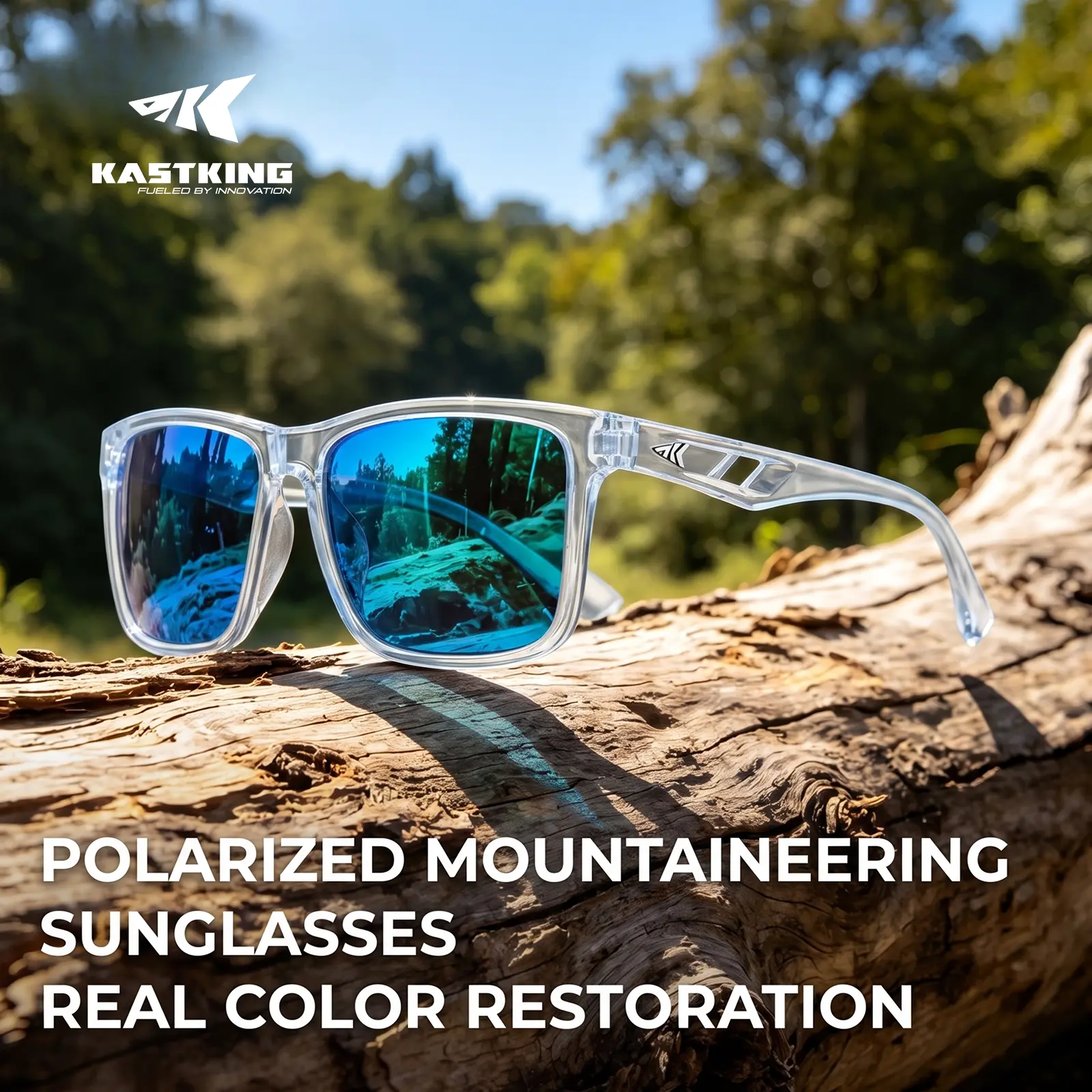 KastKing Polarized Rectangular Sports Eyewear - Men's Sunglasses, Sunglasses for Women, UV400 Protection for Fishing, Driving